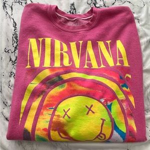 Nirvana Smile Overdyed Crew Sweatshirt